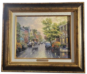 Thomas Kinkade "Charleston Rainbow Row" Framed Fine Art Print