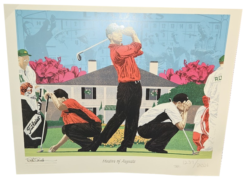 Masters of Augusta – Tiger Woods Signed & Numbered Limited Edition Print