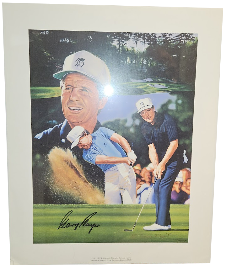 Gary Player: The Black Knight – 1992 Career Montage Lithograph by Terrence Fogarty