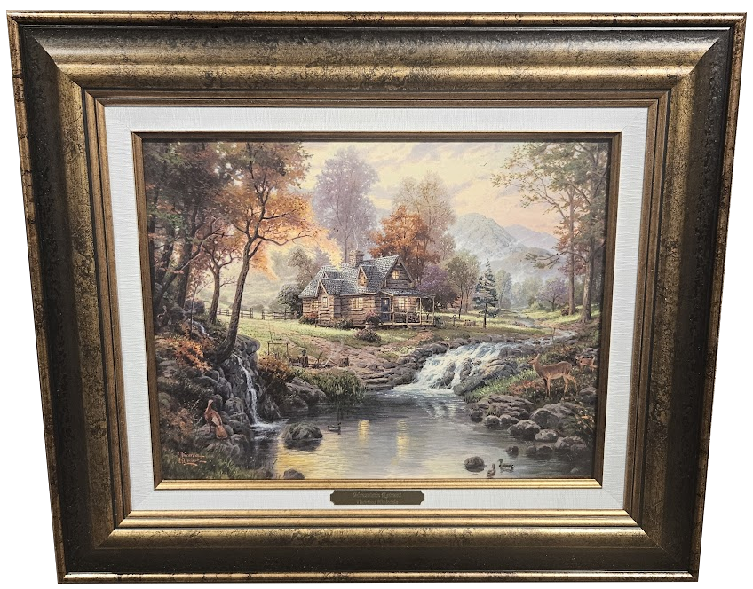 Thomas Kinkade "Mountain Retreat" Framed Fine Art Print